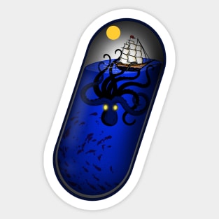 Kraken in Capsule Sticker